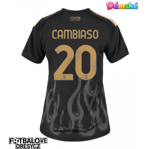 Juventus Andrea Cambiaso #20 Dámské Alternativní Dres 2026-27 Krátký Rukáv Juventus Andrea Cambiaso #20 Dámské Alternativní Dres 2026-27 Krátký Rukáv